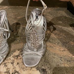 YSL Swarovski crystal limited edition stilettos